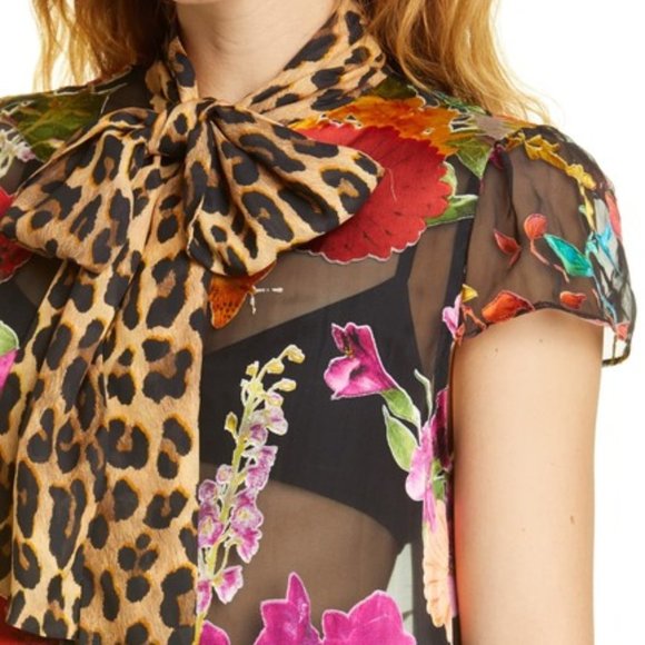 Alice + Olivia Jeannie Bow Cap Sleeve Butterfly - Picture 5 of 11